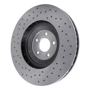 Ford Mustang Brake Rotor (1) - Left Front - R1 Concepts - Drilled - `16-`18